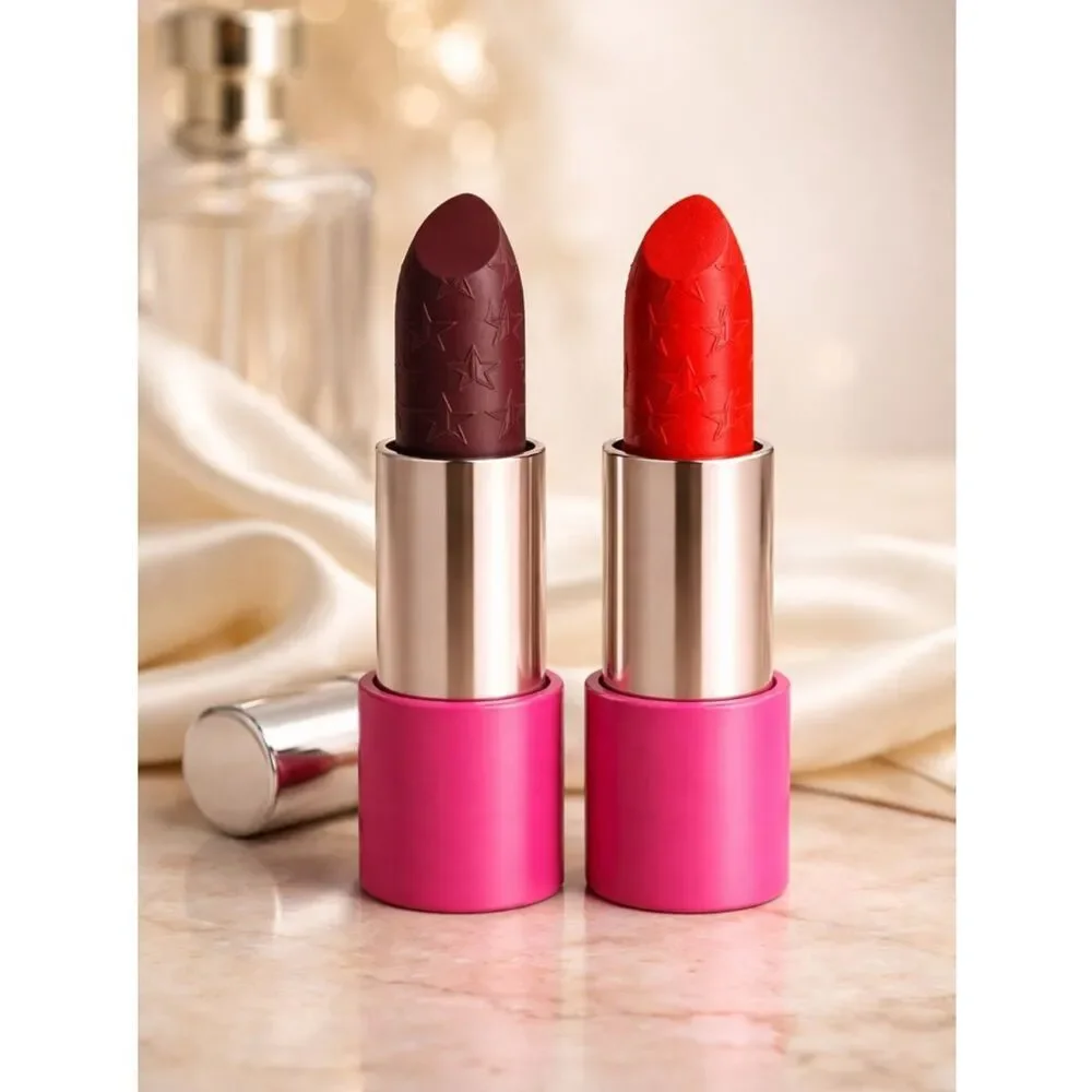 NIB Jeffree Star 2 Velvet Trap Lipstick - Chocolate Fondue & Communion Wine